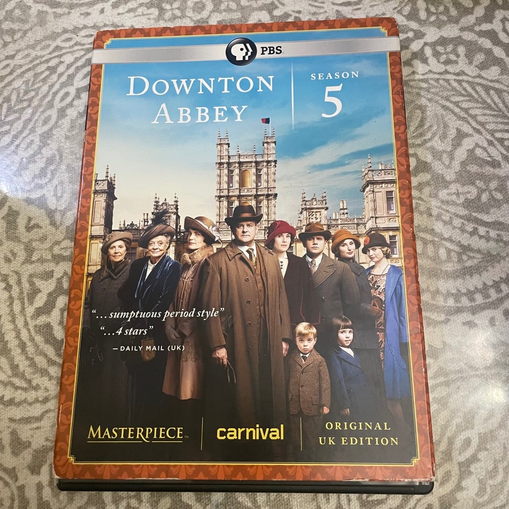Downton Abbey Season 5 DVD Masterpiece Carnival Original UK Edition 3-Disc Set